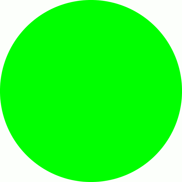 Green circle GIF image representing MD5 collision file 1